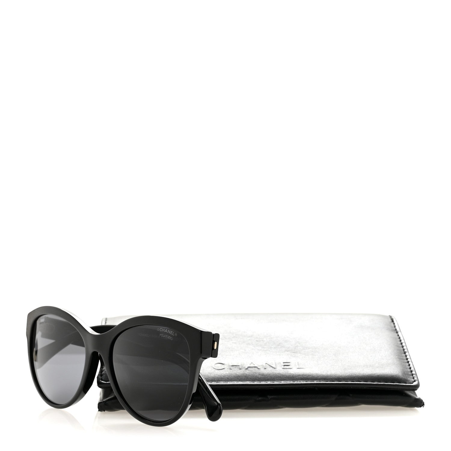 Chanel Acetate Pantos Logo Polarized Sunglasses 5458 Black 8 of 8