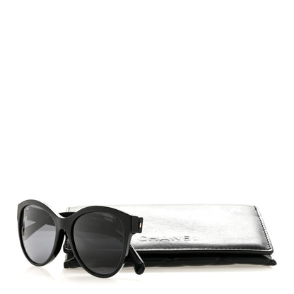 Chanel Acetate Pantos Logo Polarized Sunglasses 5458 Black 8 of 8