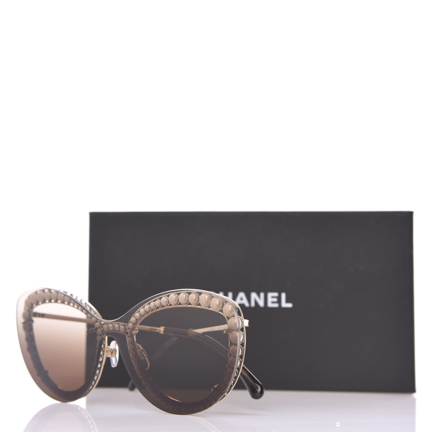 Chanel Acetate Metal Pearl Butterfly Sunglasses 4236-H Brown 8 of 8