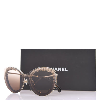 Chanel Acetate Metal Pearl Butterfly Sunglasses 4236-H Brown 8 of 8