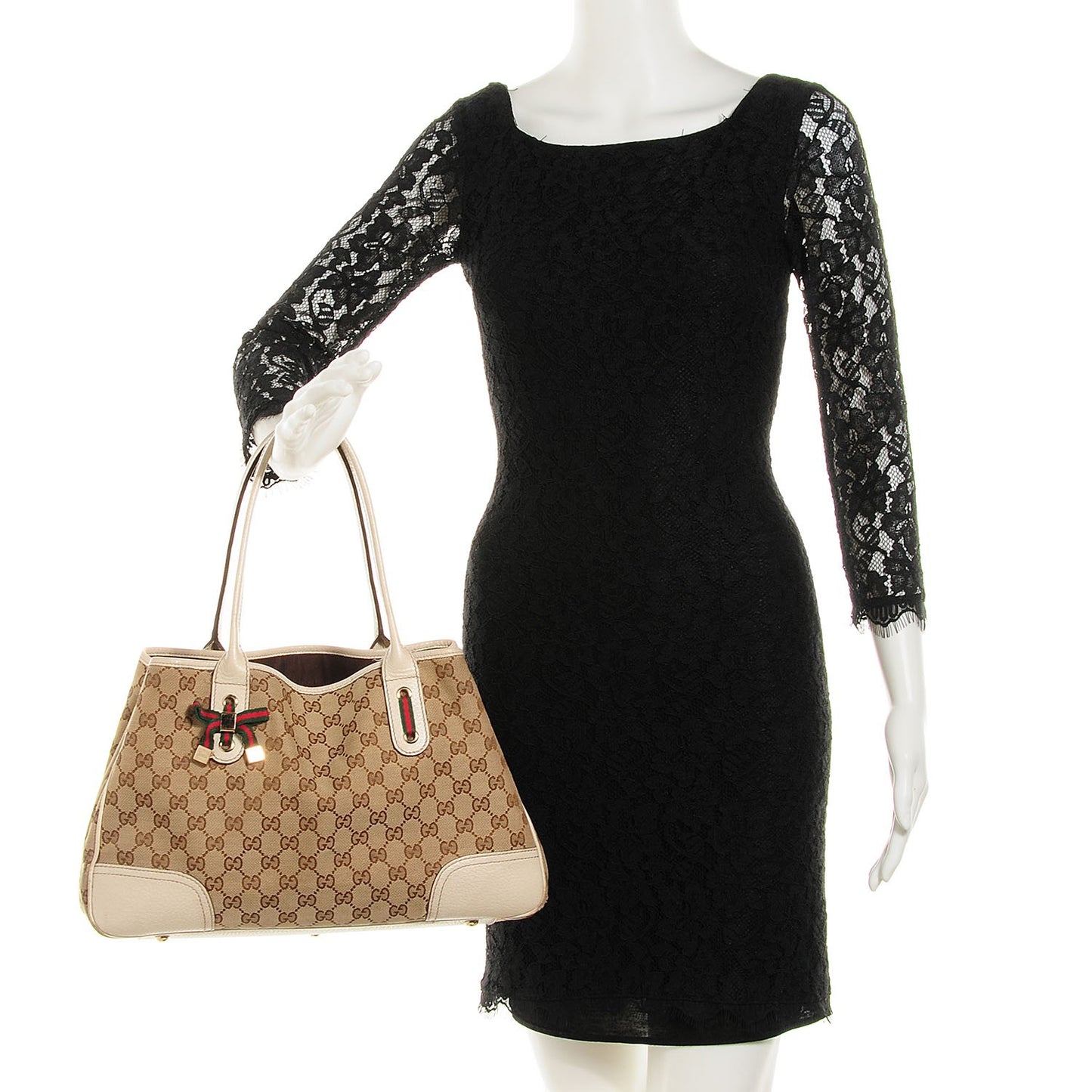 Monogram Medium Princy Tote Off White