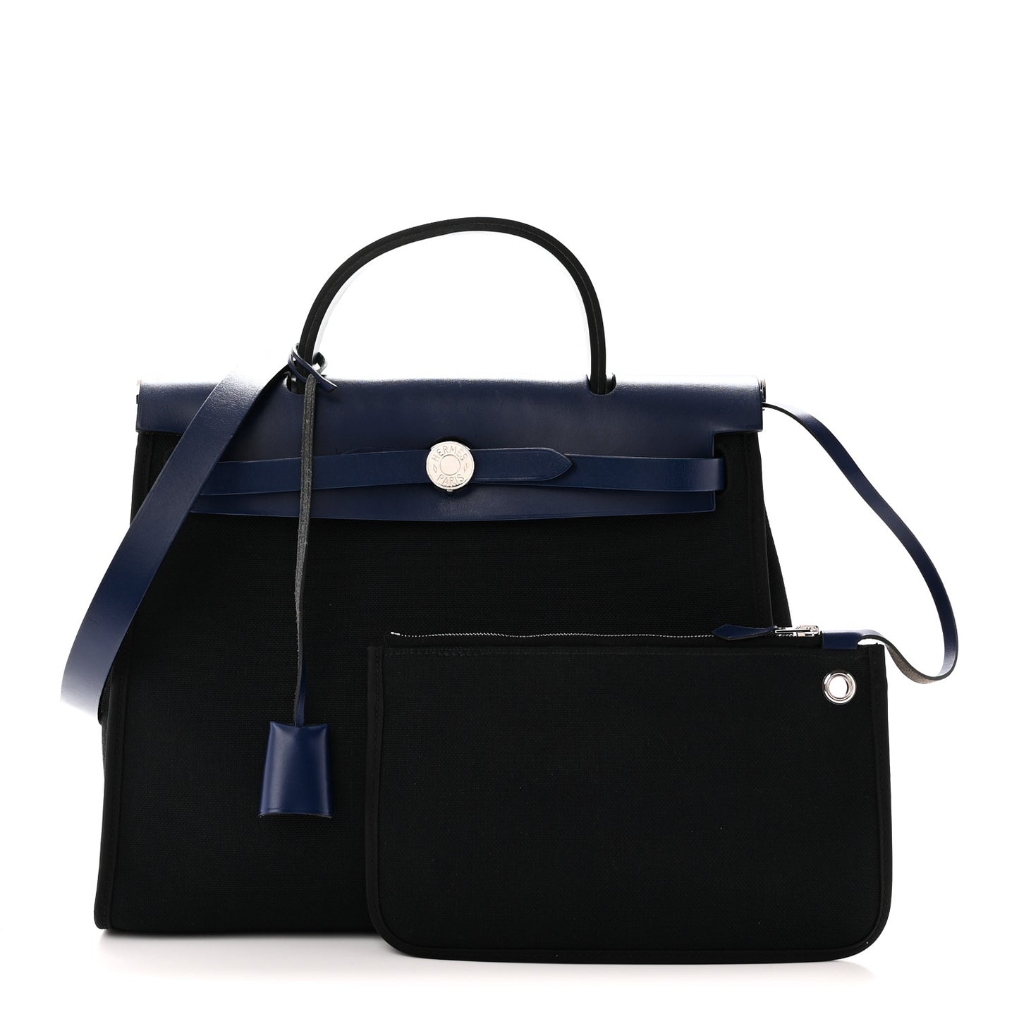 Military Toile Vache Hunter Herbag Zip 31 PM Black Bleu Saphir