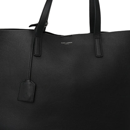 Saint Laurent Calfskin Large Fringe Shopping Tote Black 9 of 11