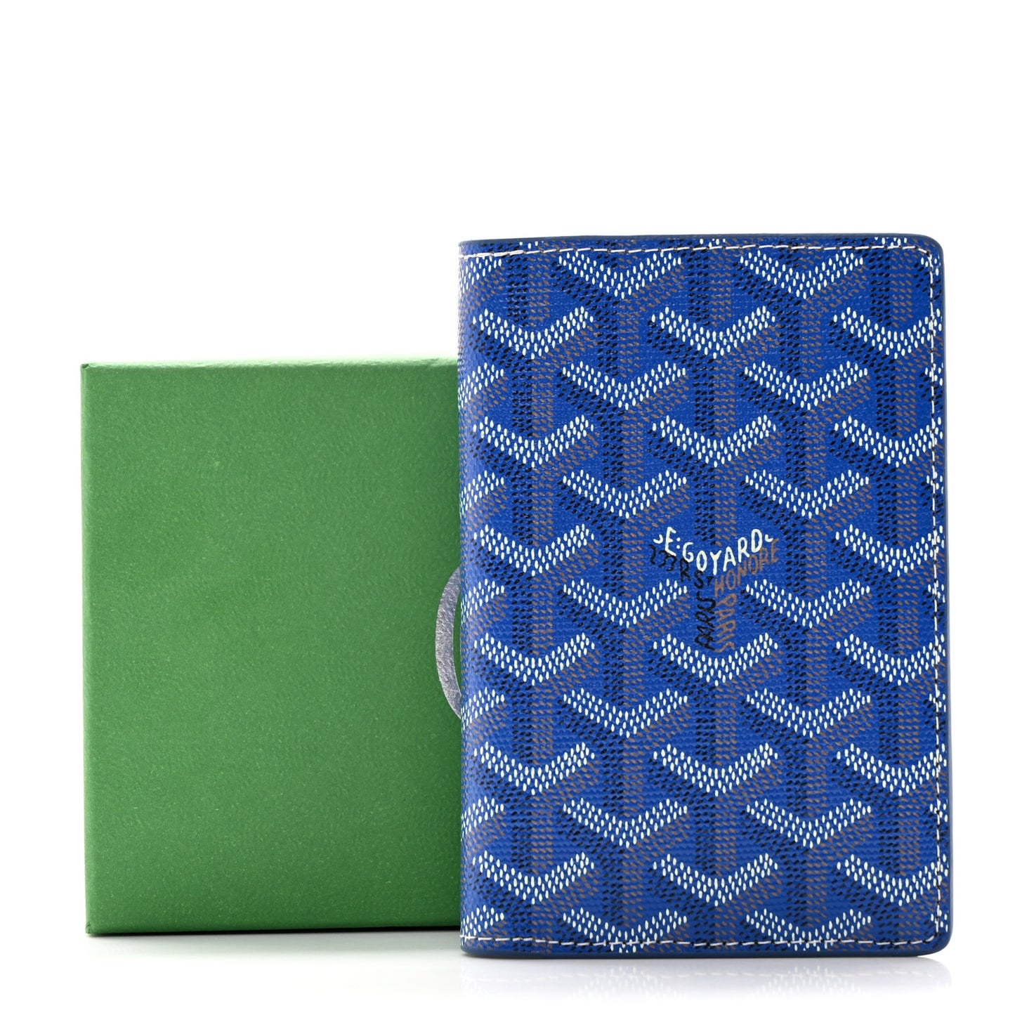 Goyardine Grenelle Passport Wallet Sky Blue