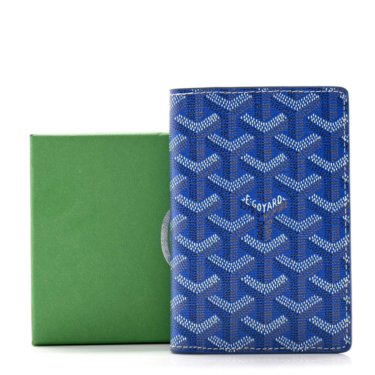 Goyard Goyardine Grenelle Passport Wallet Sky Blue 8 of 8