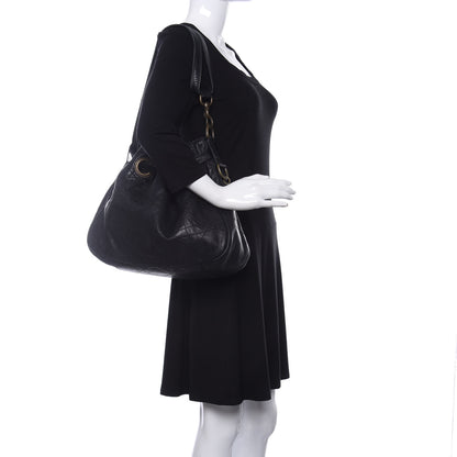 Christian Dior Lambskin Cannage Drawstring Bag Black 2 of 13