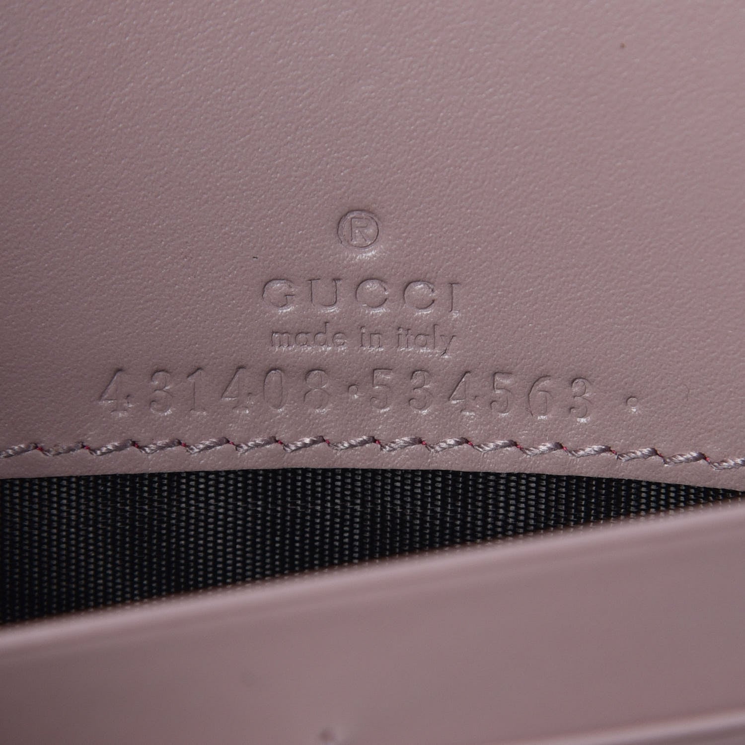 Gucci Guccissima Signature Bowy Chain Wallet Dark Cipria 5 of 5