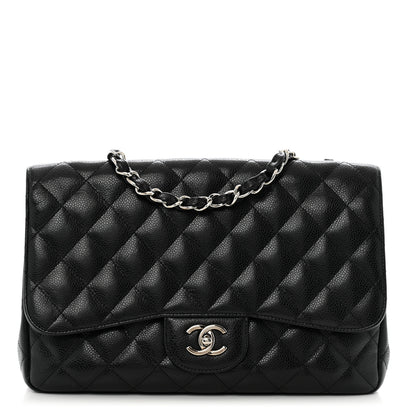 Chanel Caviar Quilted Jumbo Double Flap Black 1 of 15