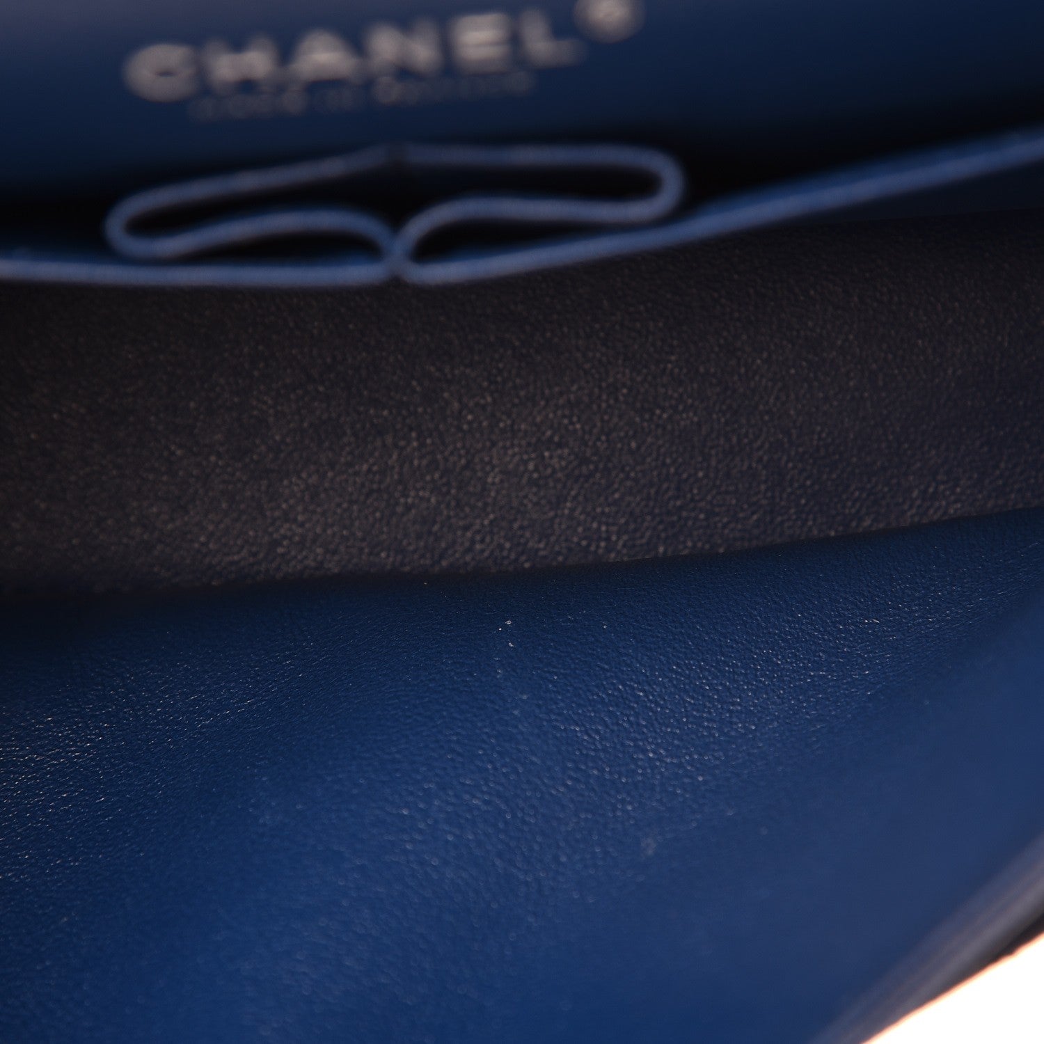 Chanel Caviar Quilted Medium Double Flap Blue 9 of 11