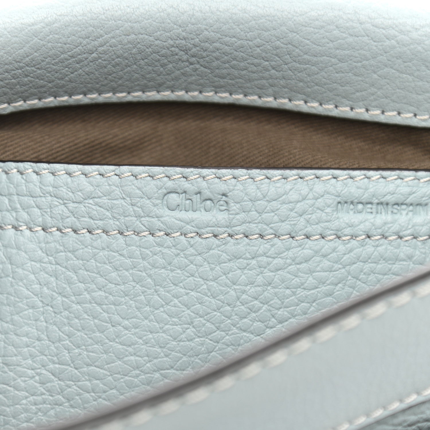 Chloe Calfskin Mini Marcie Round Crossbody Bag Faded Blue 6 of 12