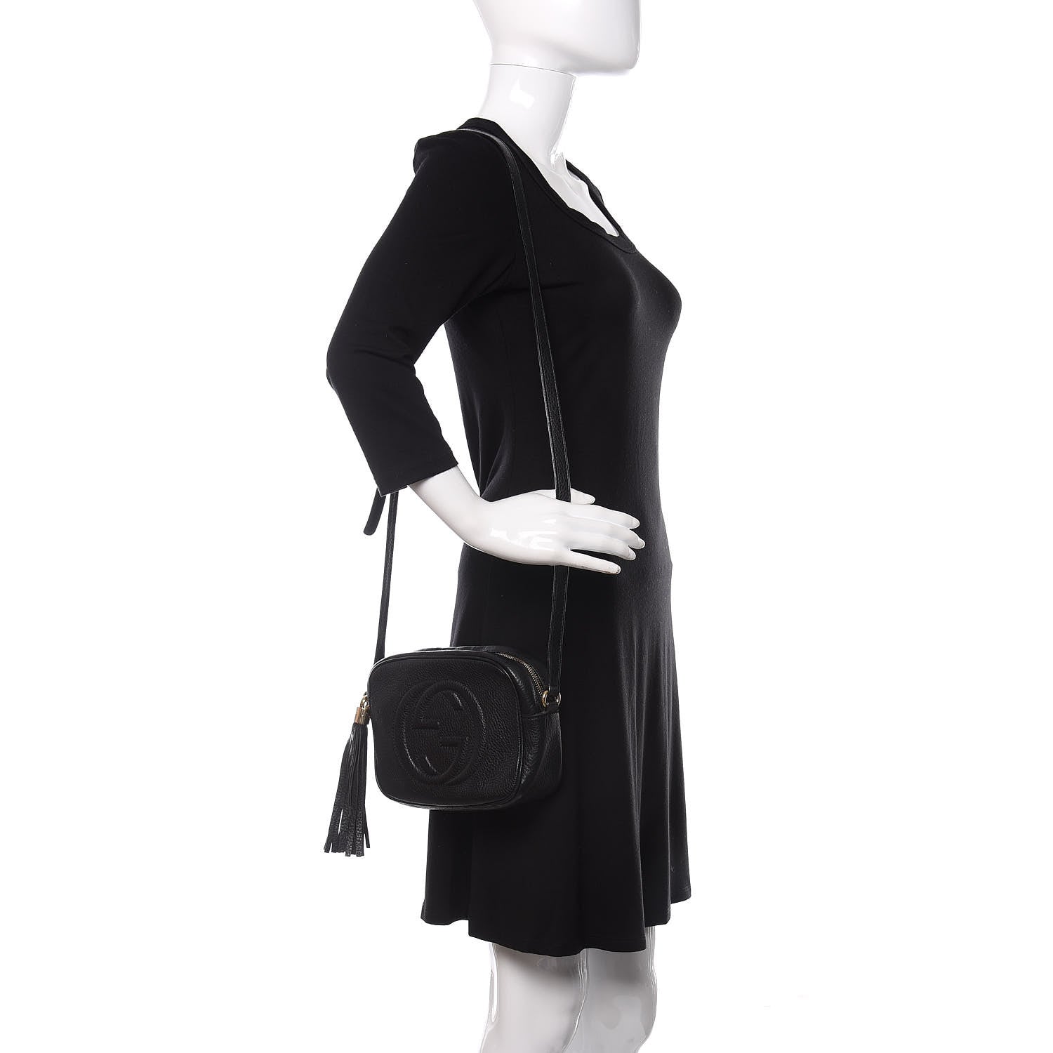 Gucci Pebbled Calfskin Small Soho Disco Bag Black 2 of 13