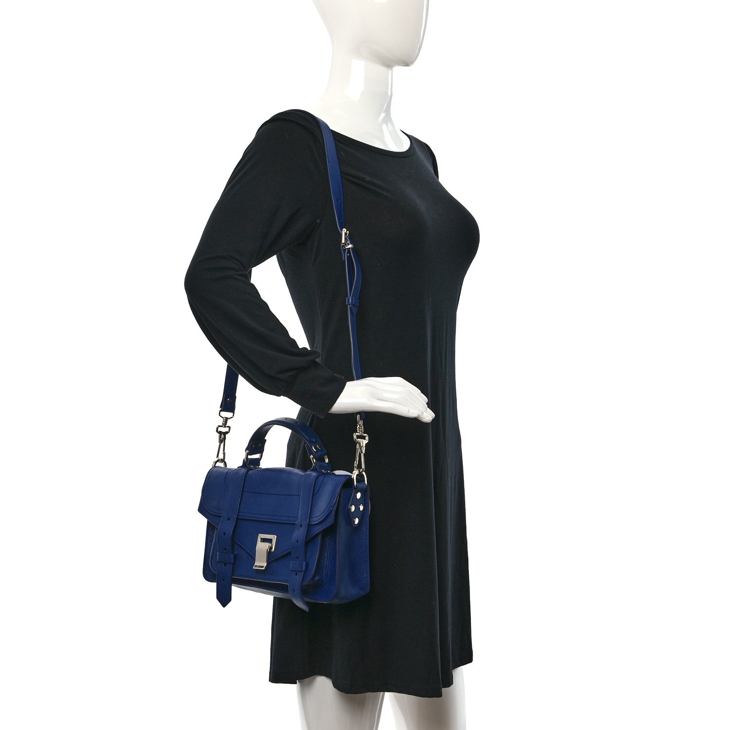Proenza Schouler Lambskin Tiny PS1 Satchel Royal Blue 2 of 9