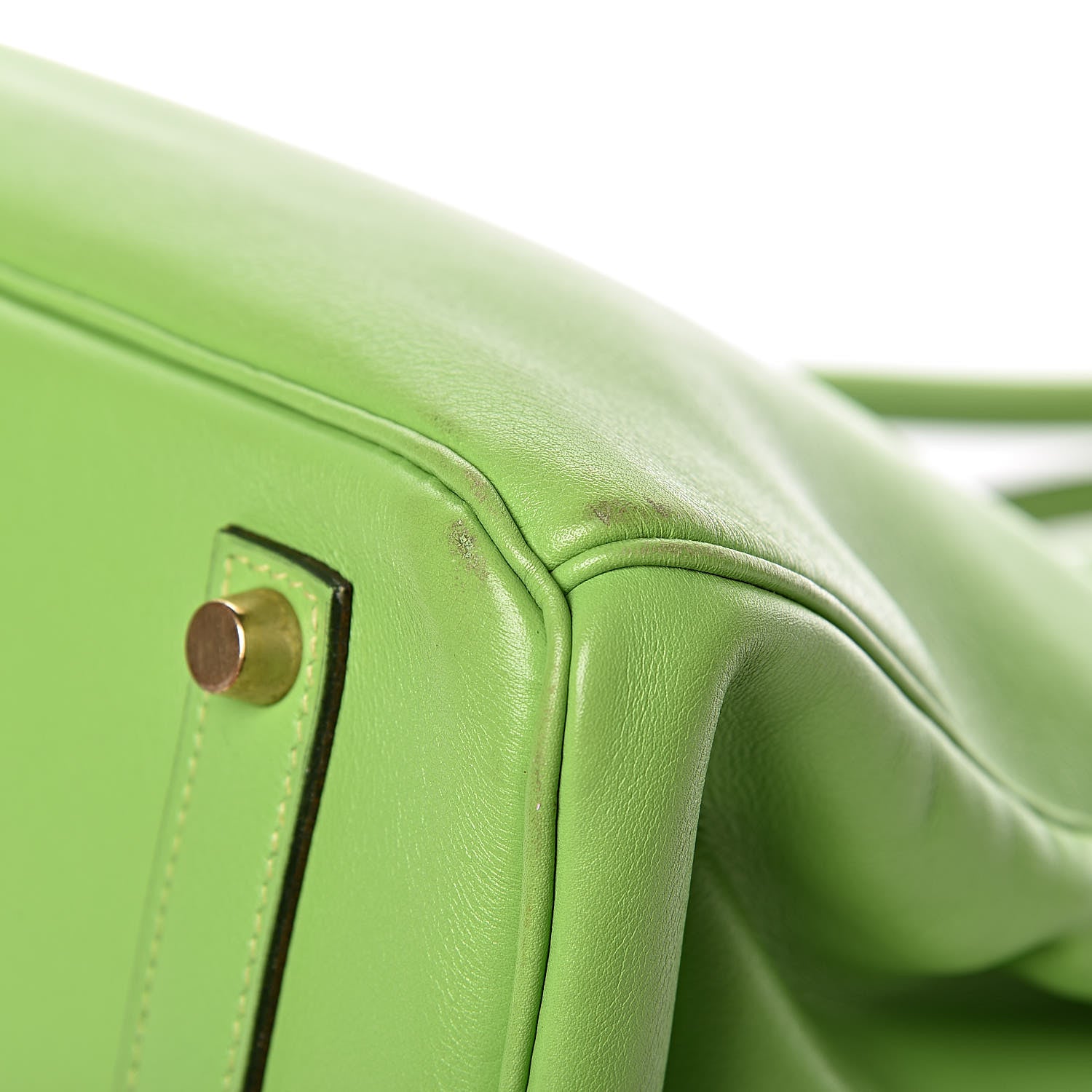 Hermes Veau Gulliver Birkin 35 Vert Cru 17 of 18