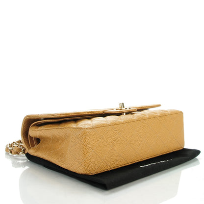 Chanel Caviar Quilted Medium Double Flap Beige 4 of 8