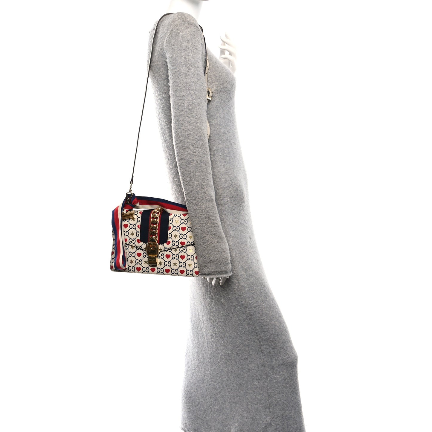 Calfskin Valentine's Day Exclusive Small Sylvie Top Handle Bag Ivory