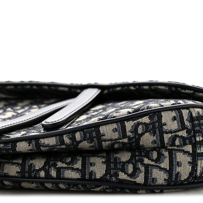 Christian Dior Oblique Saddle Bag Blue Blue 10 of 13