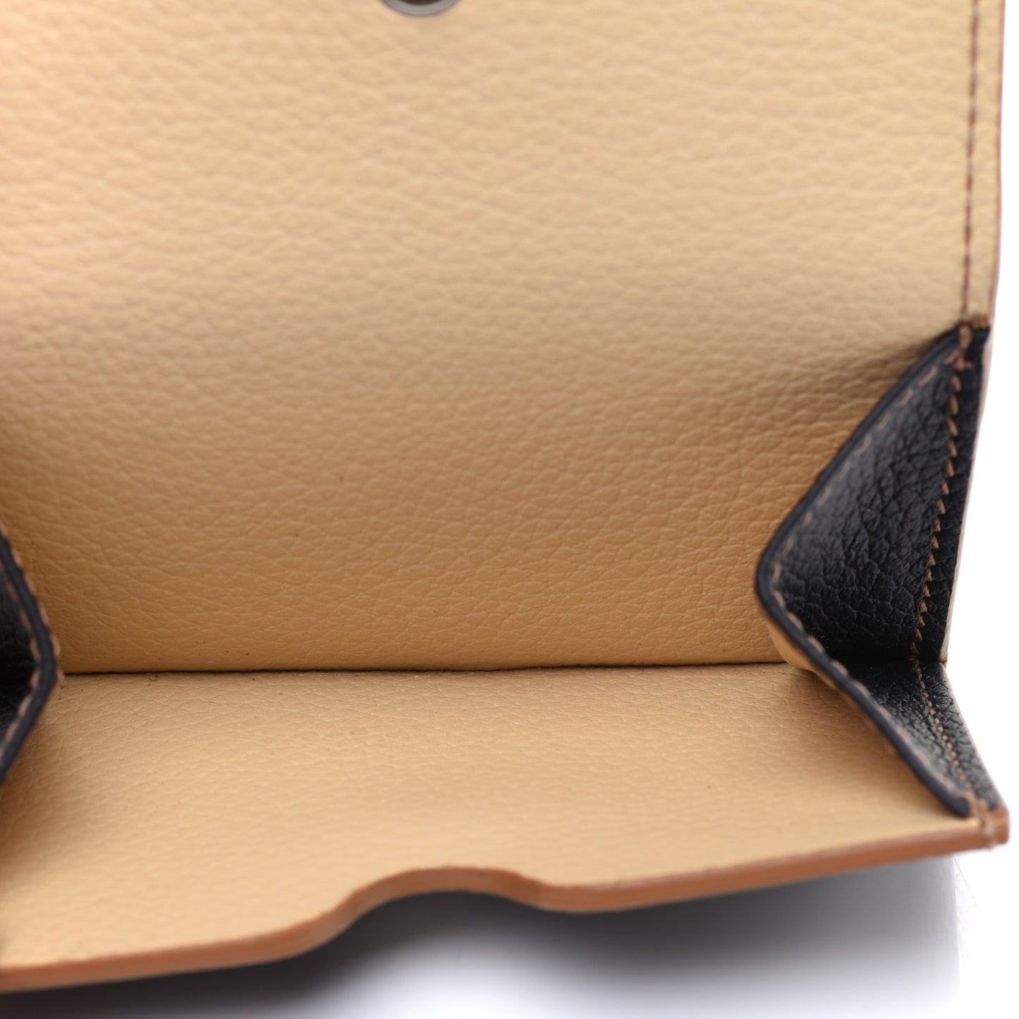 Calfskin Skull Short Flap Wallet