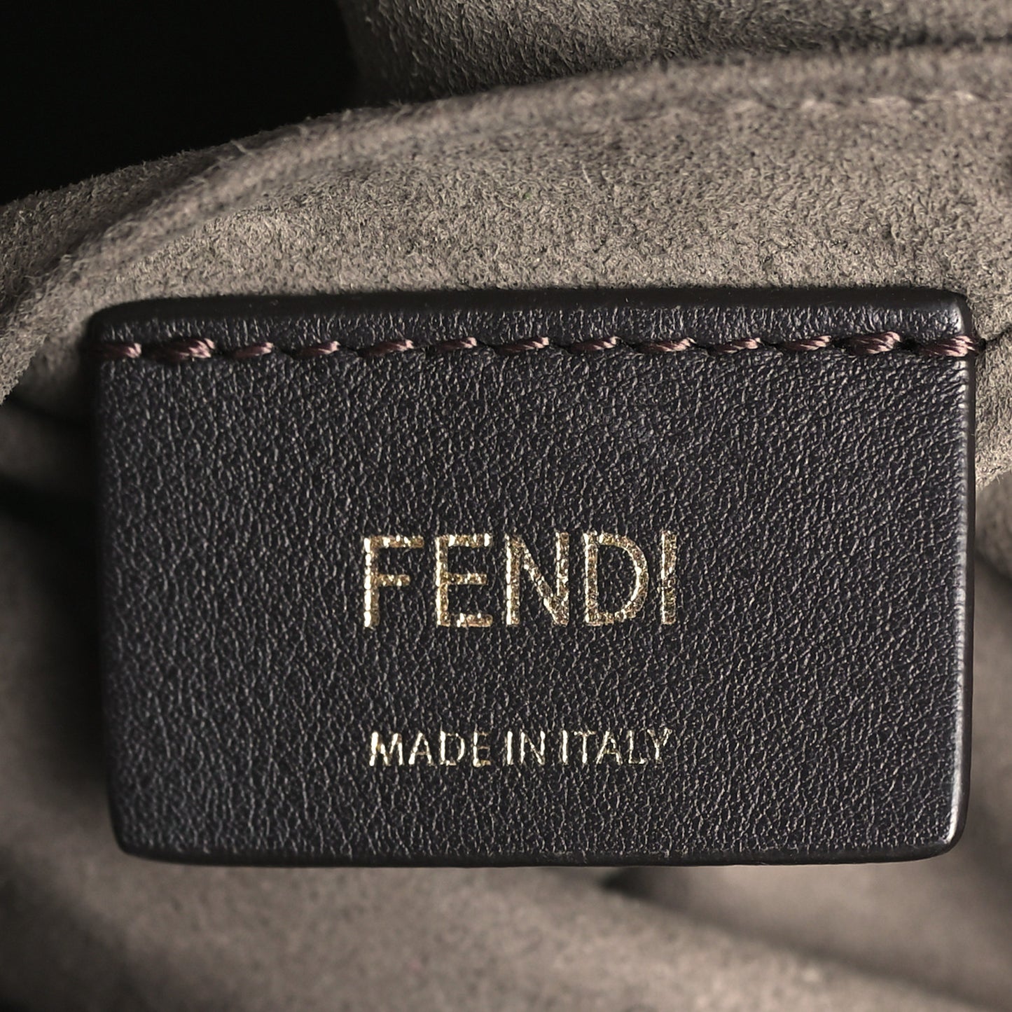 Glazed Fabric Vitello Grace F is Fendi FF 1974 Stamp Patch Grande Mon Tresor Bucket Bag Mogano Panna Nocciola