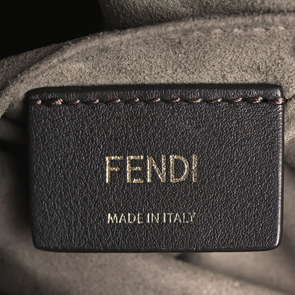 Fendi Glazed Fabric Vitello Grace F is Fendi FF 1974 Stamp Patch Grande Mon Tresor Bucket Bag Mogano Panna Nocciola 6 of 10