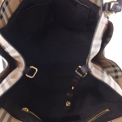 Burberry Haymarket Check Small Canterbury Tote Chocolate 5 of 9