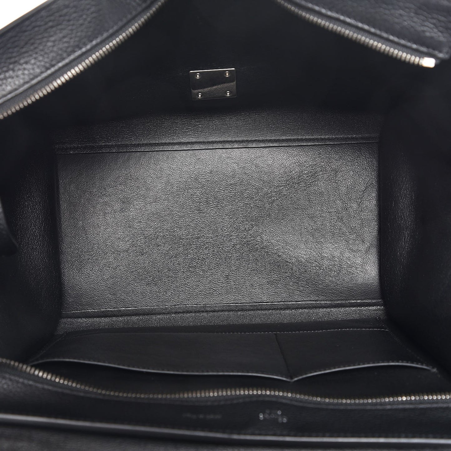 Drummed Calfskin Suede Medium Trapeze Black