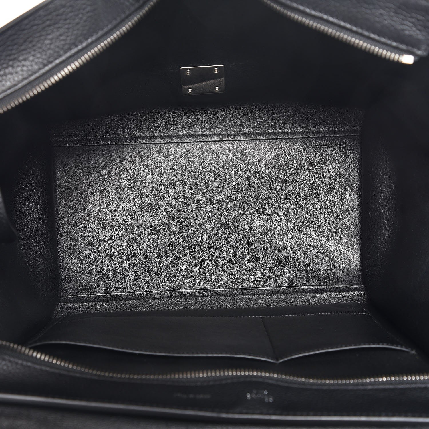 Celine Drummed Calfskin Suede Medium Trapeze Black 6 of 8