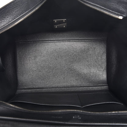 Celine Drummed Calfskin Suede Medium Trapeze Black 6 of 8