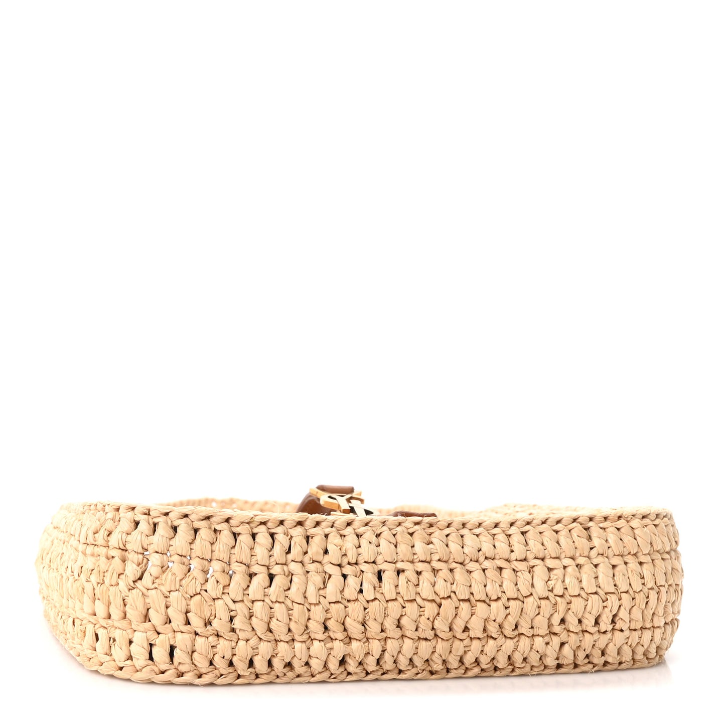 Raffia Calfskin Le 5 A 7 Mini Hobo Natural Brick Natural Brick