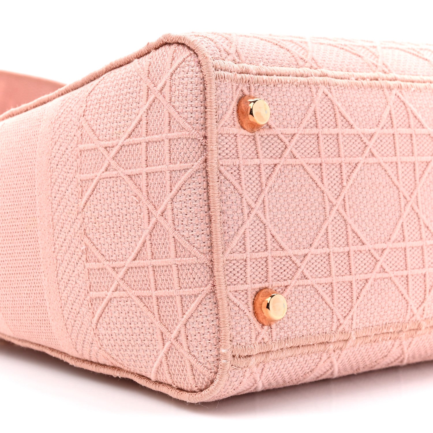Christian Dior Canvas Embroidered Medium Lady D-Lite Bois De Rose 9 of 10