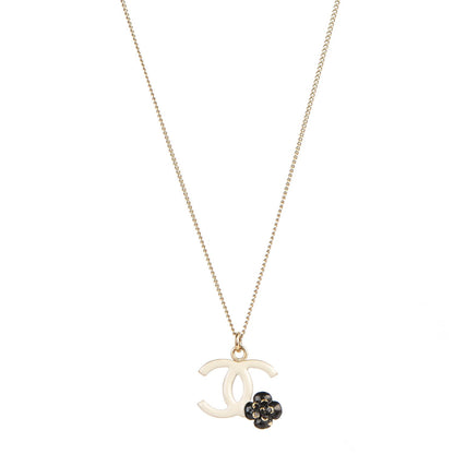 Chanel Enamel CC Camellia Necklace White 1 of 4