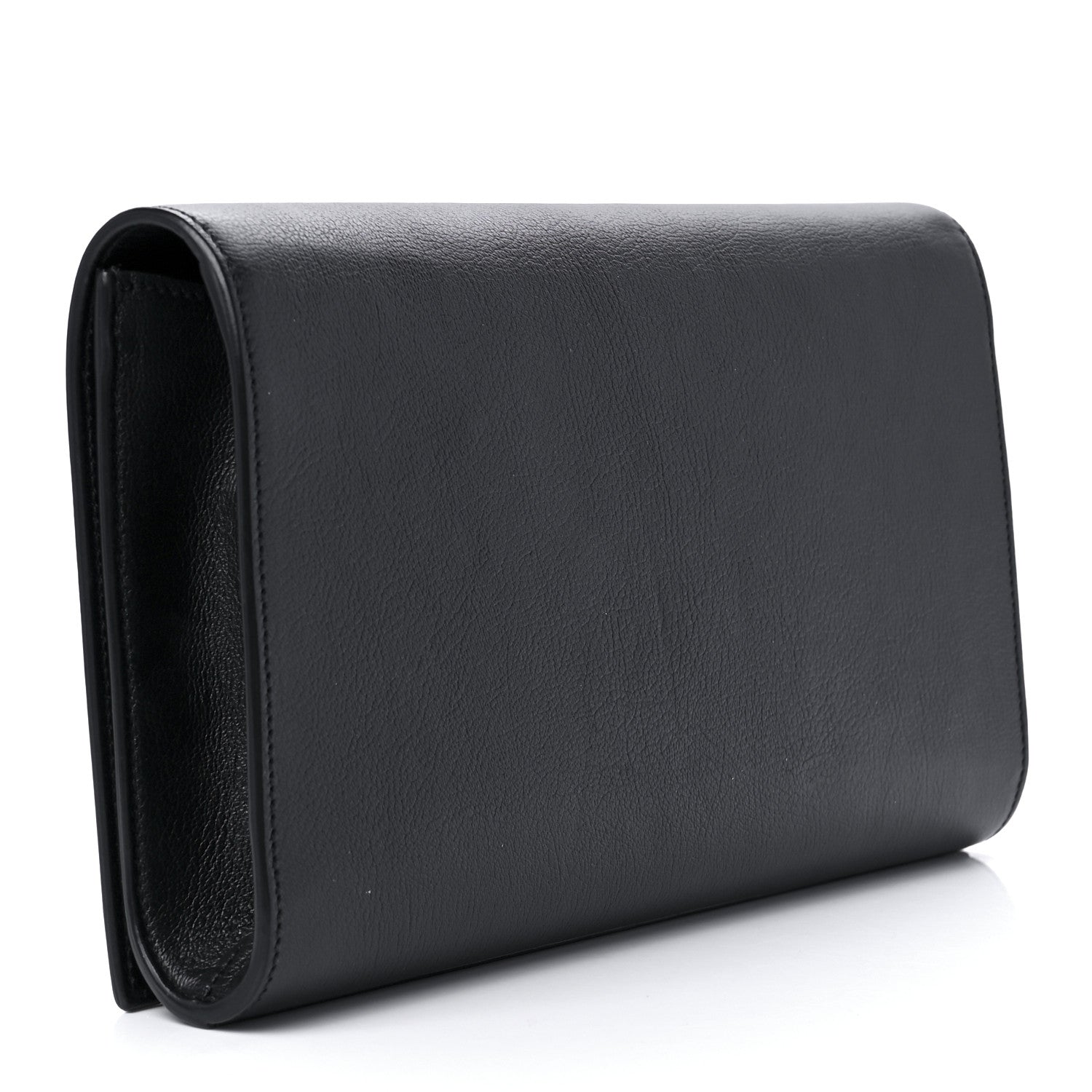 Saint Laurent Calfskin Monogram Large Belle De Jour Clutch Black 3 of 10