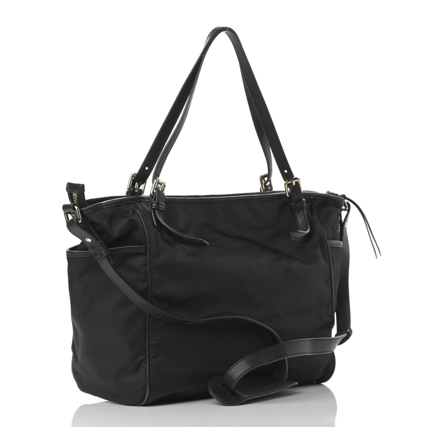 Nylon House Check Diaper Tote Black