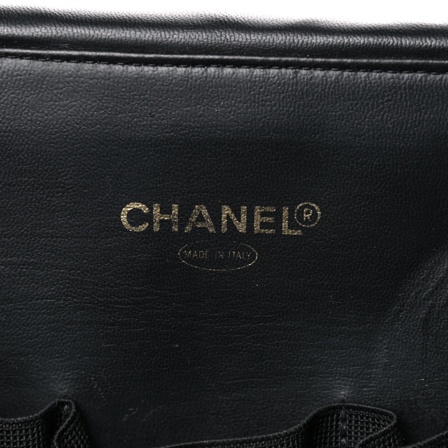 Patent CC Vanity Cosmetic Case Black
