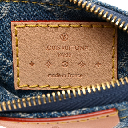 Louis Vuitton LOUIS VUITTON Monogram Denim Key Pouch Denim Blue 6 of 6