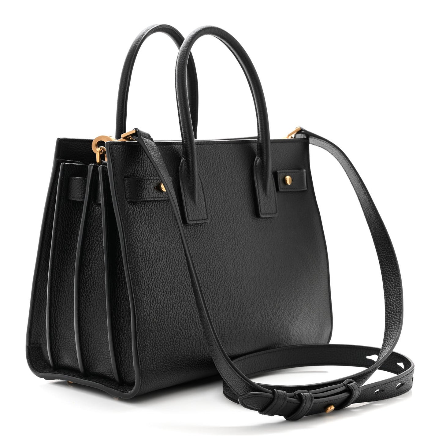 Grained Calfskin Baby Sac De Jour Souple Black