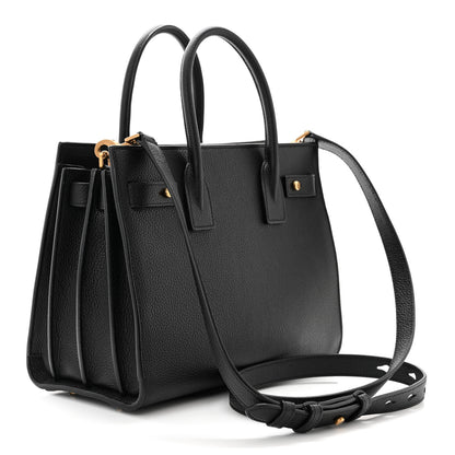 Saint Laurent Grained Calfskin Baby Sac De Jour Souple Black 3 of 10