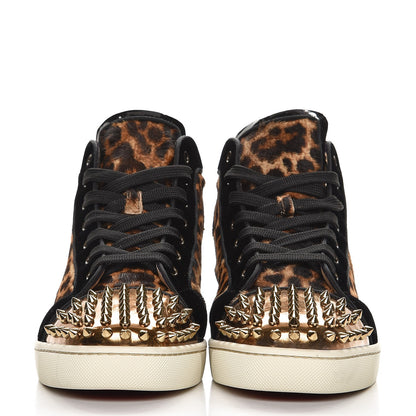 Christian Louboutin Mens Pony Hair Spikes Orlato Flat Sneakers 42 Leopard 2 of 10