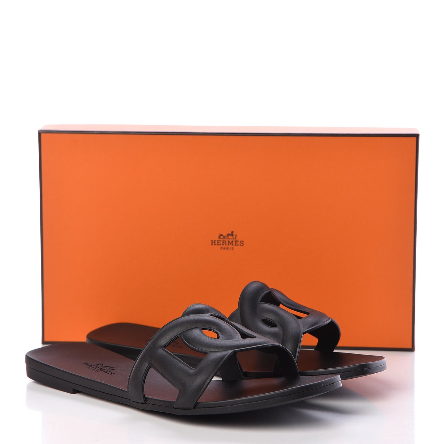 Rubber Aloha Sandals 37 Black