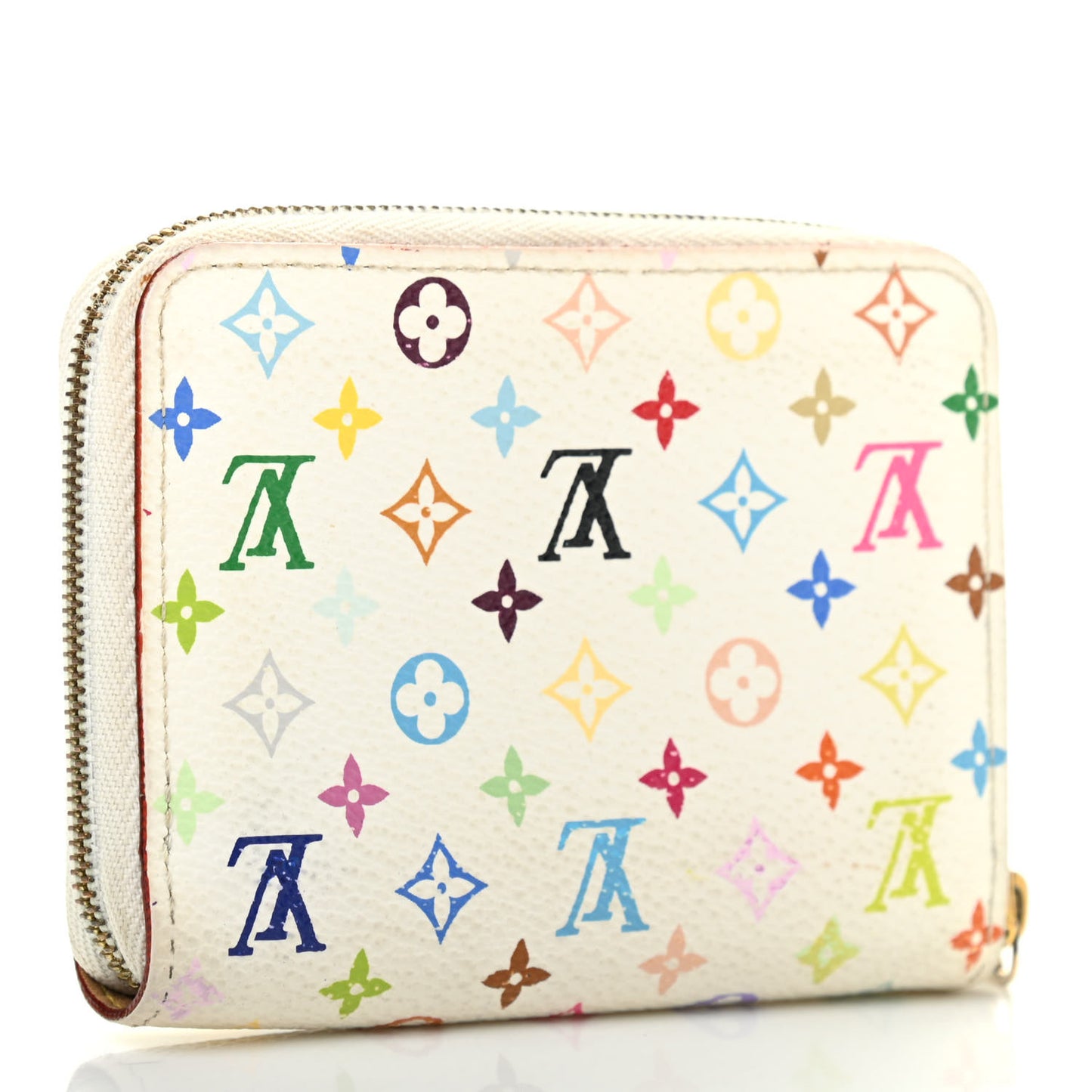 Monogram Multicolor Zippy Coin Purse Wallet White