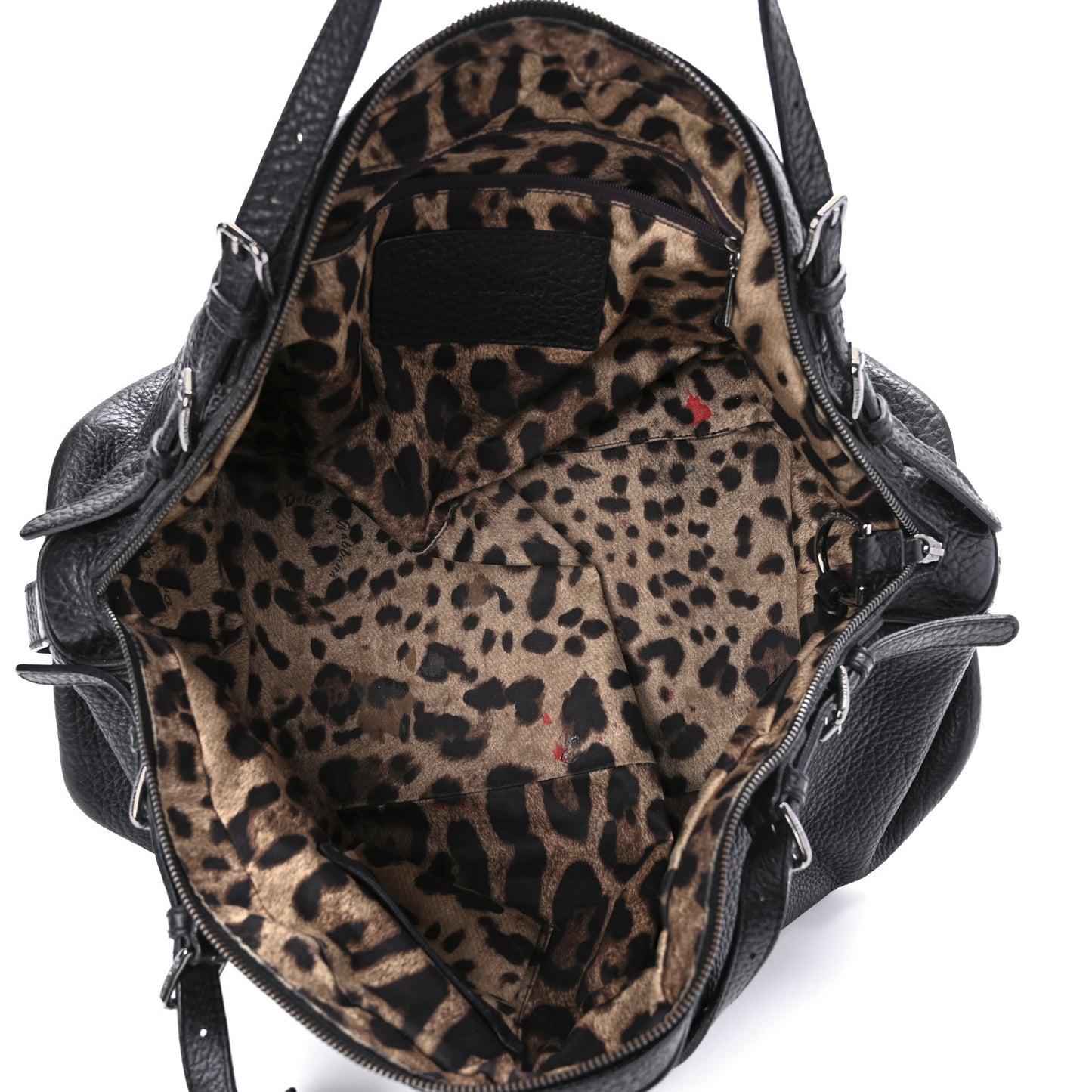 Grained Calfskin Miss Bunny Bag Black