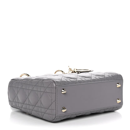 Christian Dior Lambskin Cannage Small My ABCDior Lady Dior Grey 4 of 12