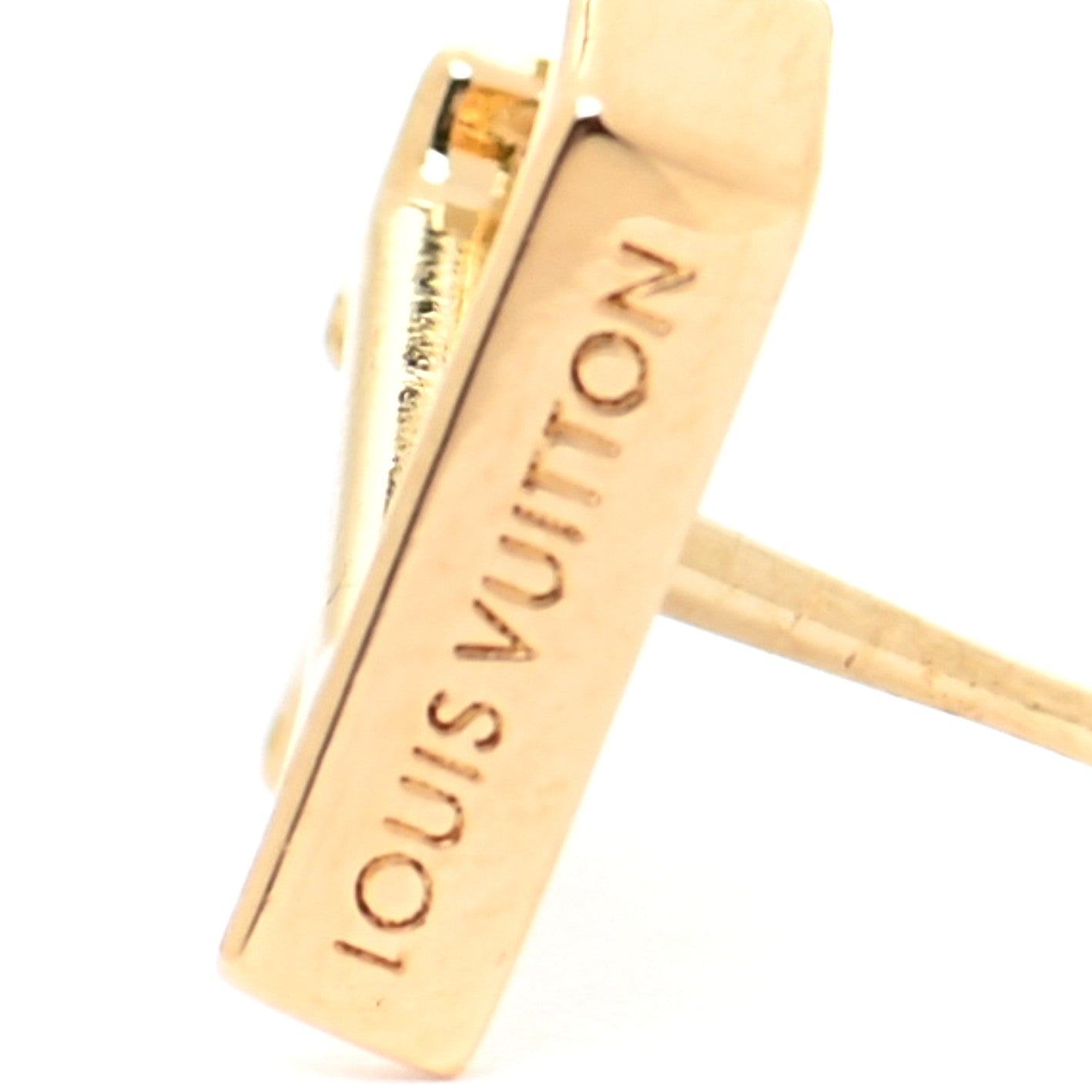 Louis Vuitton Metal LV Iconic Earrings Gold 4 of 6