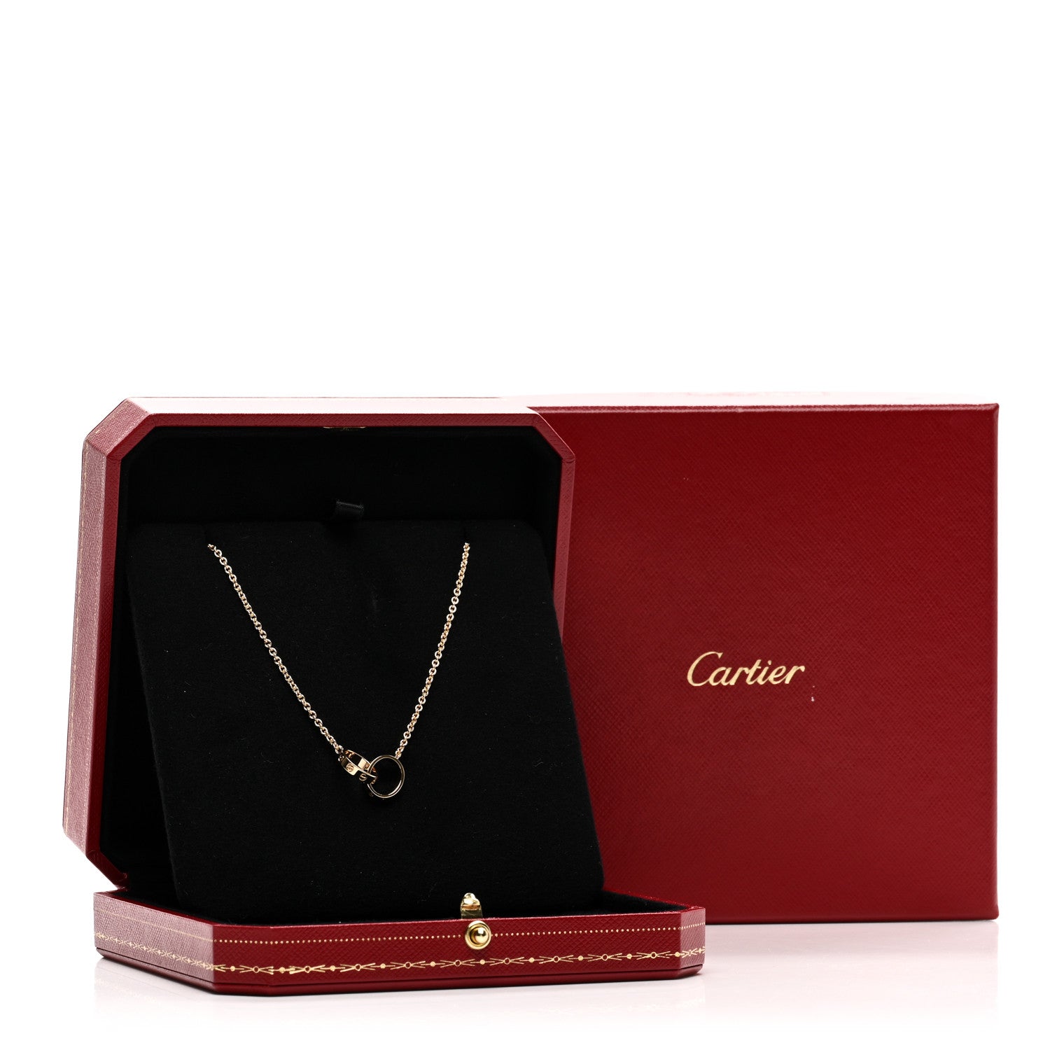 Cartier 18K Yellow Gold Interlocking LOVE Necklace 5 of 5