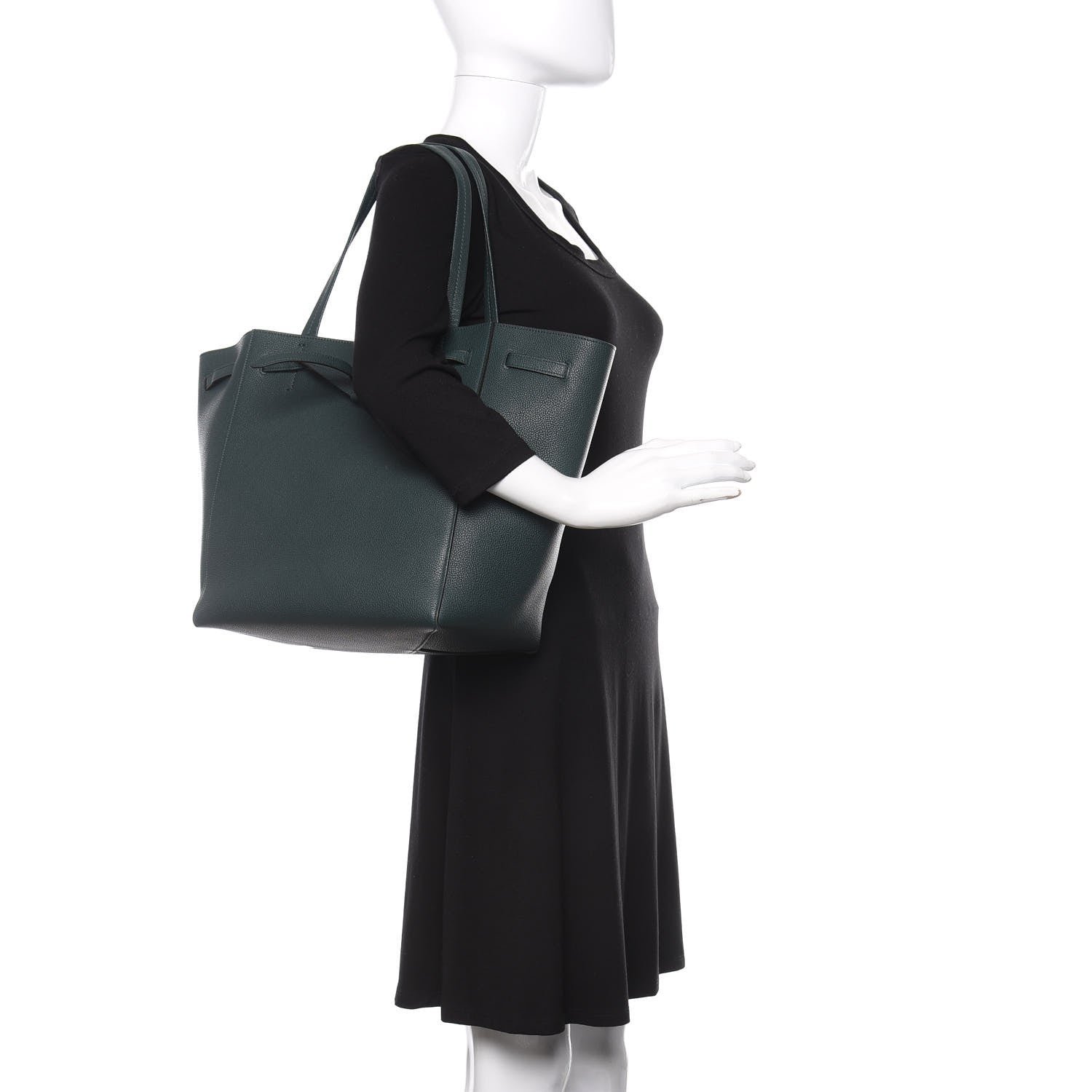 Celine Soft Grained Calfskin Small Belt Cabas Phantom Amazone 2 of 10