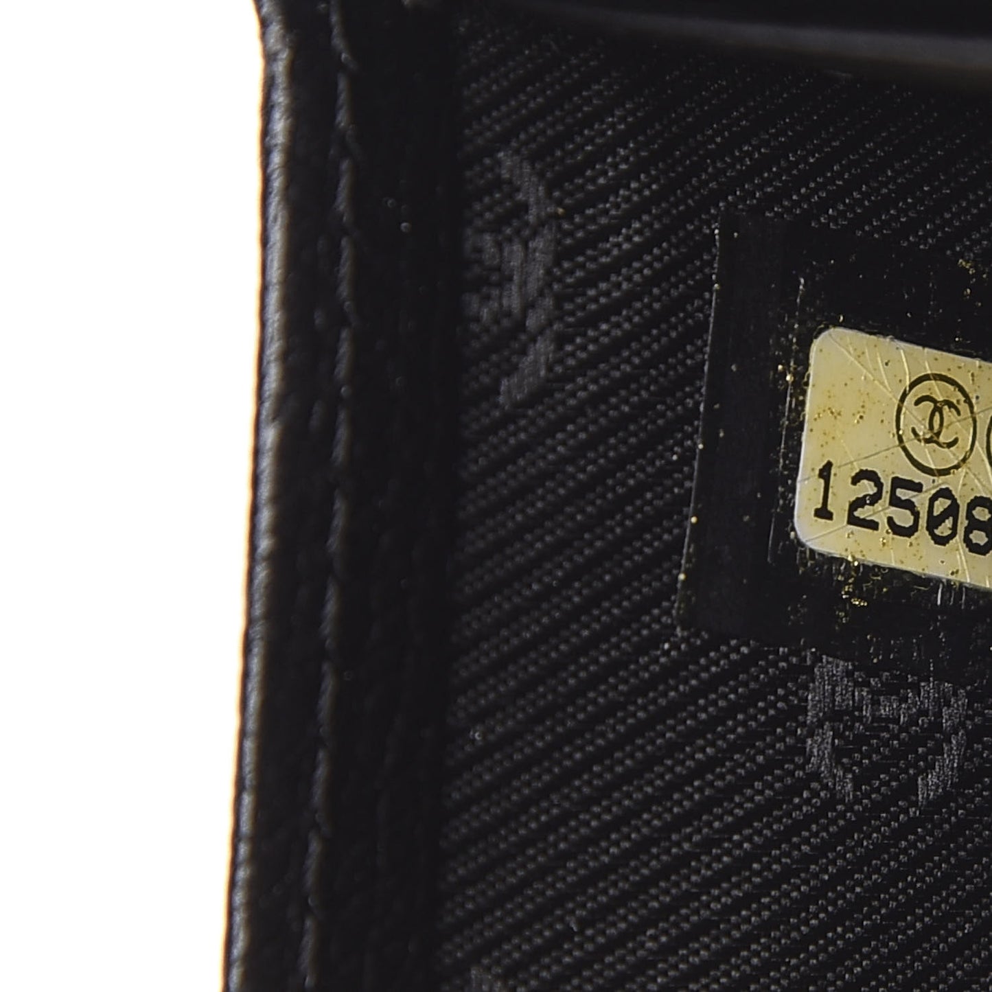 Grained Calfskin CC Button Bi-Fold Wallet Black