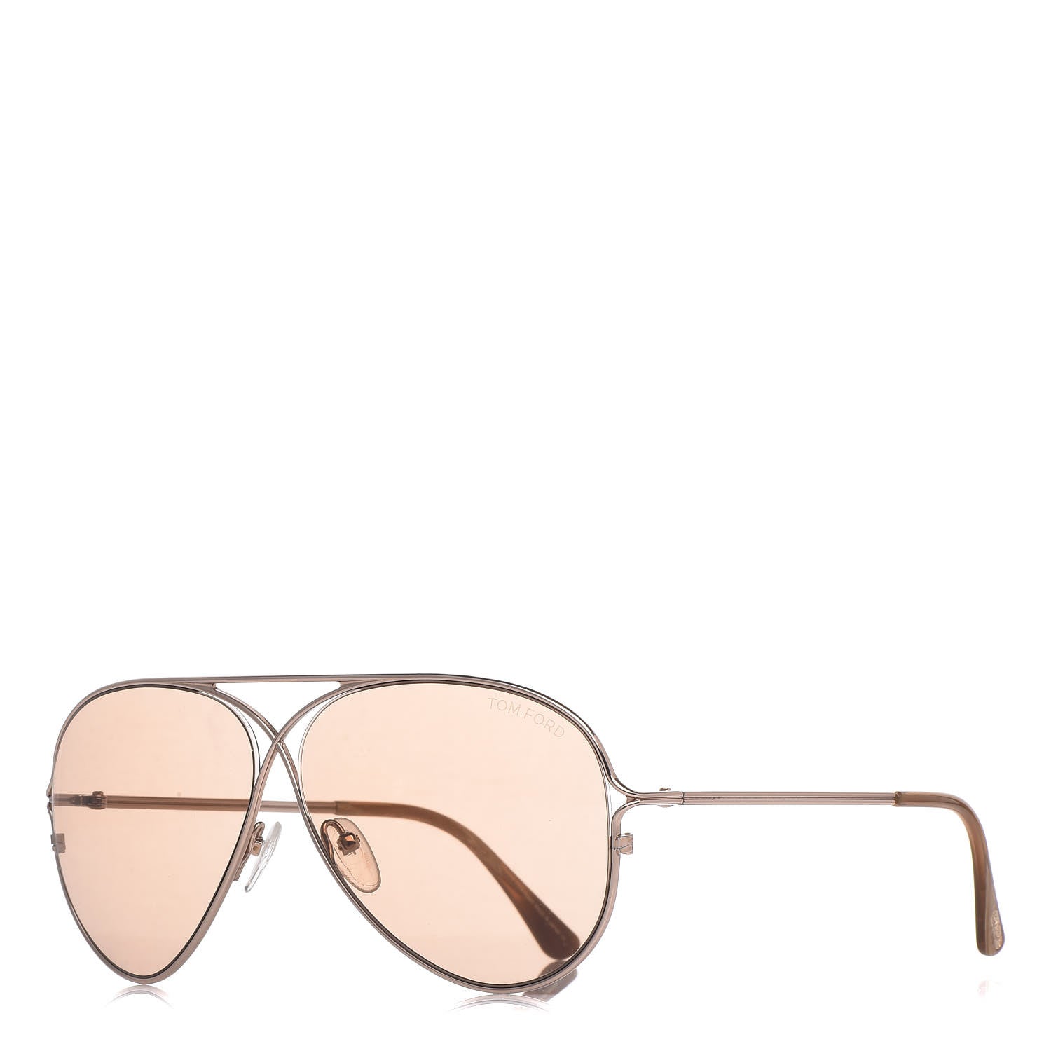 Tom Ford Tom N.4 Private Collection Aviator Sunglasses Rose Gold Brown 1 of 7