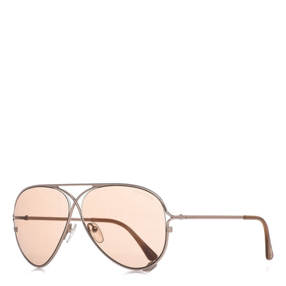 Tom Ford Tom N.4 Private Collection Aviator Sunglasses Rose Gold Brown 1 of 7