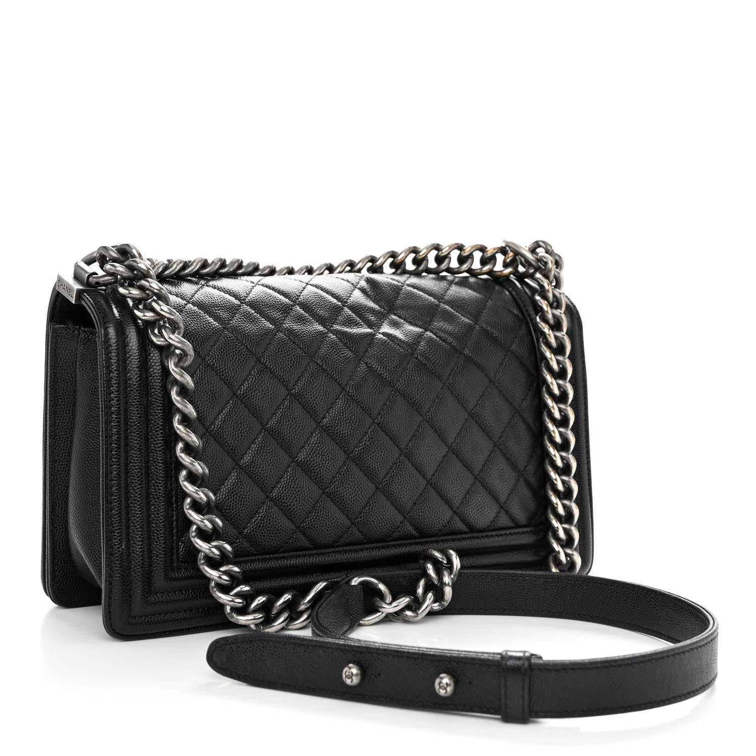 Chanel Caviar Quilted Medium Boy Flap Black 3 of 10