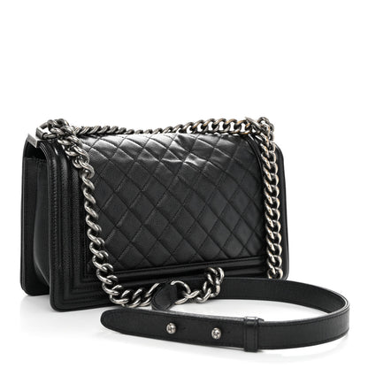 Chanel Caviar Quilted Medium Boy Flap Black 3 of 10