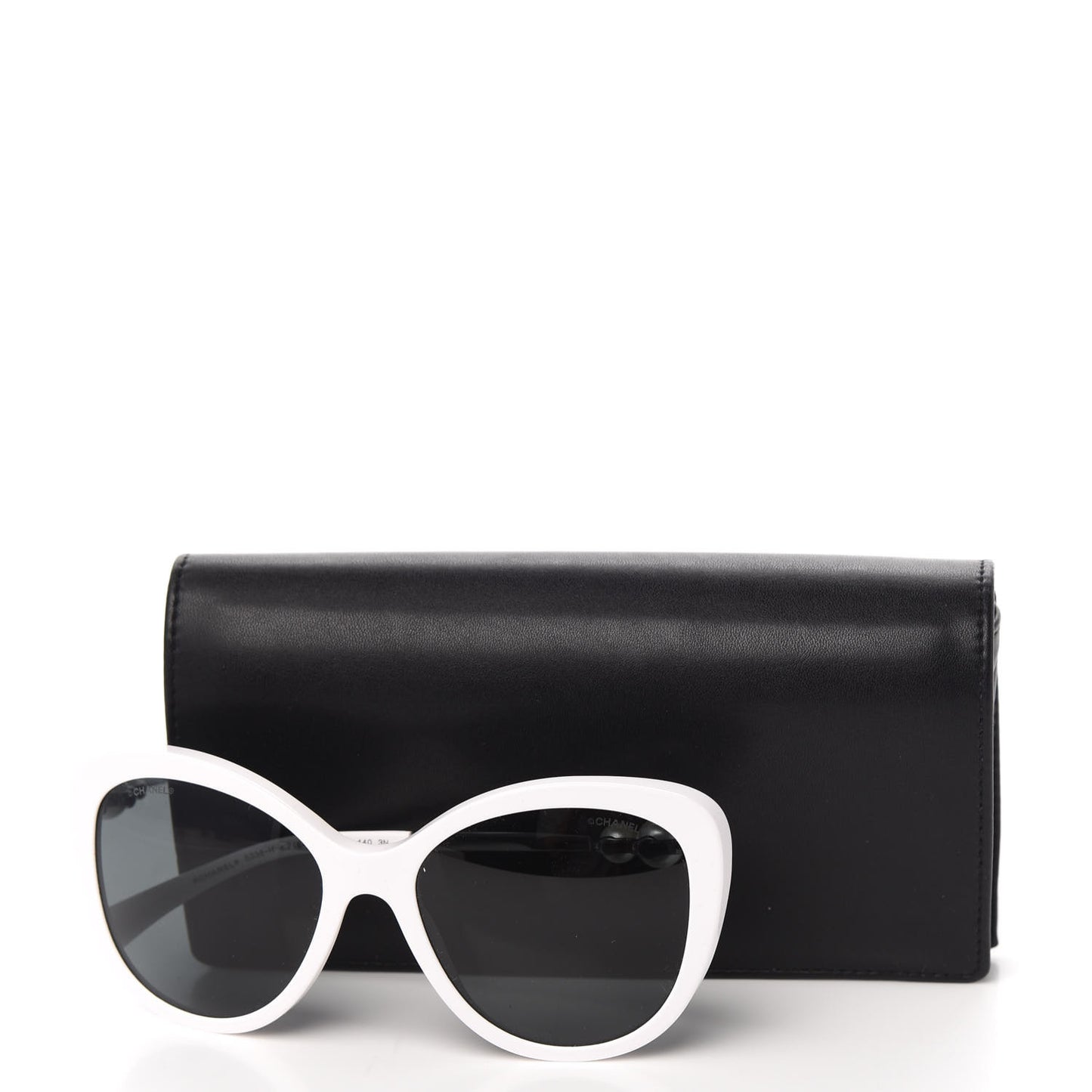 Acetate Pearl Butterfly Sunglasses 5338-H White